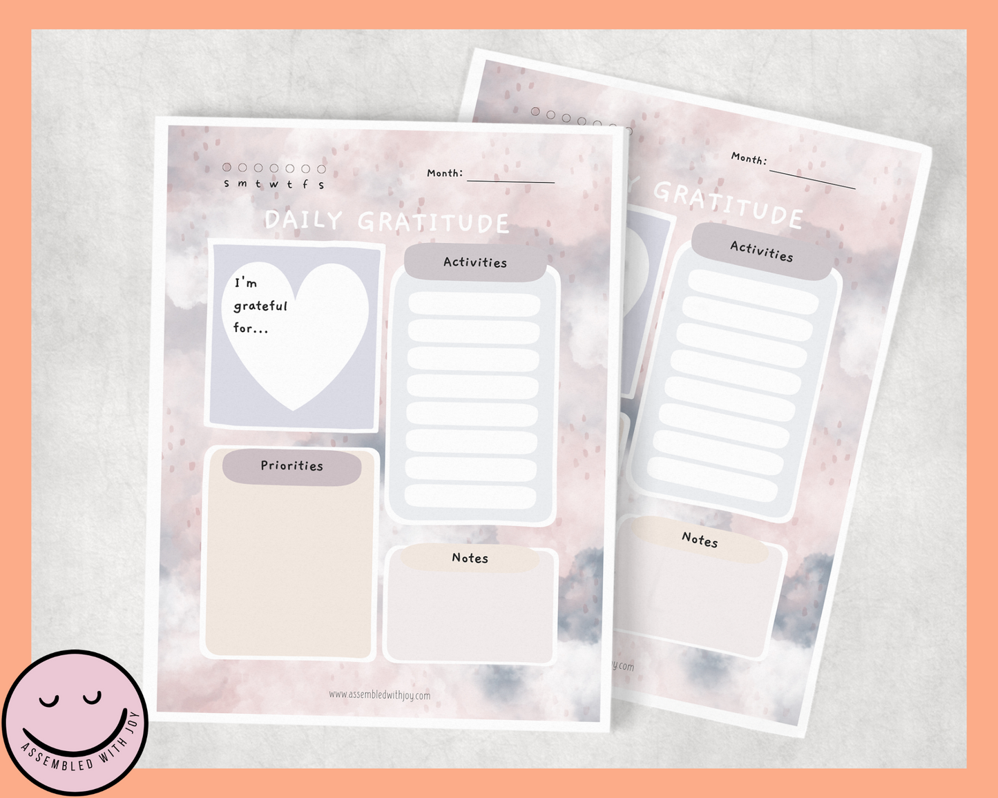 Gratitude Journal - tie dye - Assembledwithjoyoy