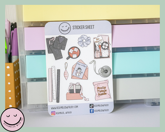 Christmas at home Sticker Sheet - Assembledwithjoyoy