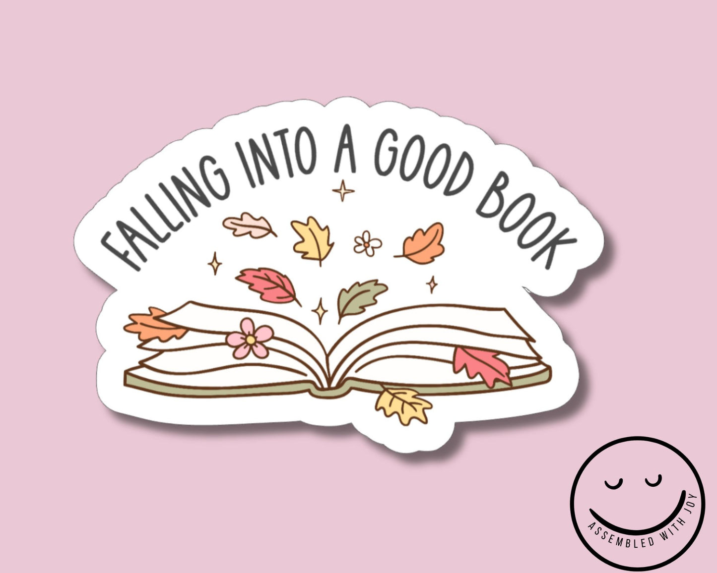 Falling Into a Good Book Vinyl Sticker