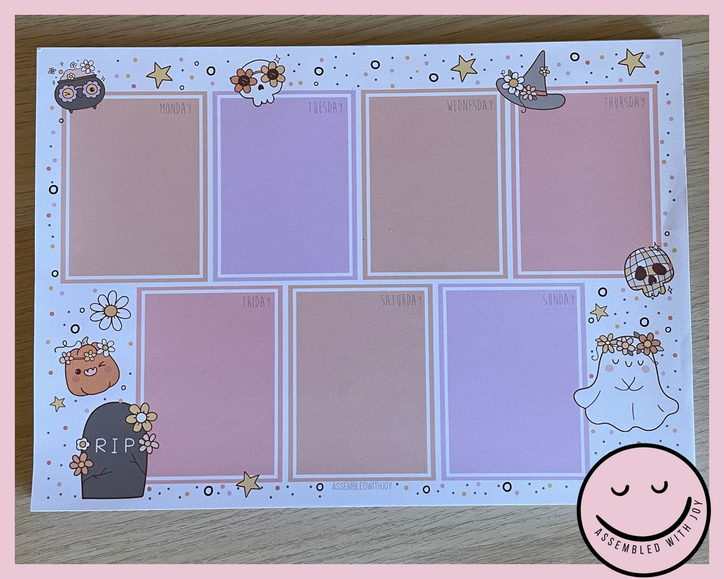 Kitty'ween - Weekly planner desk pad