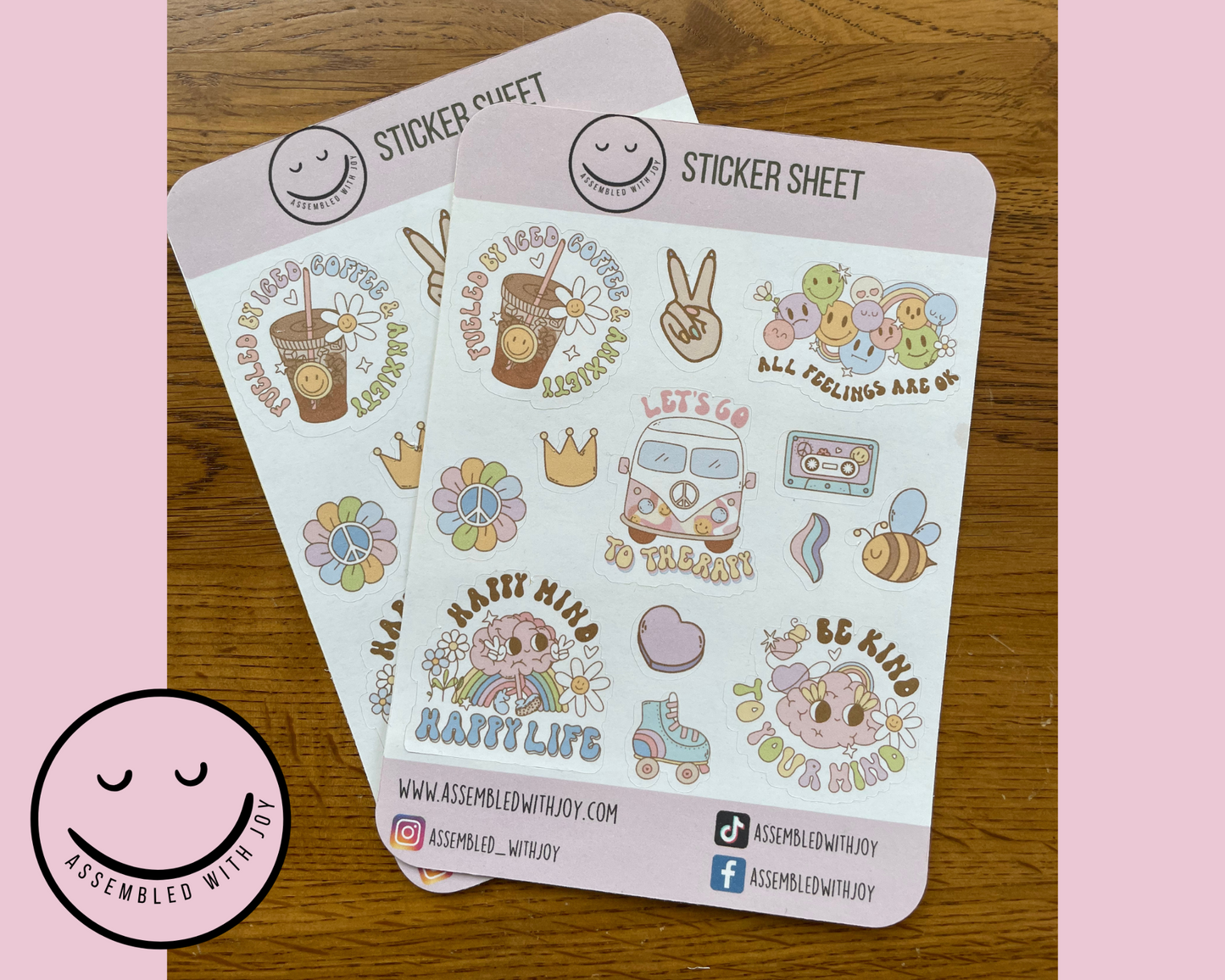 Groovy 70's Positivity Sticker Sheet