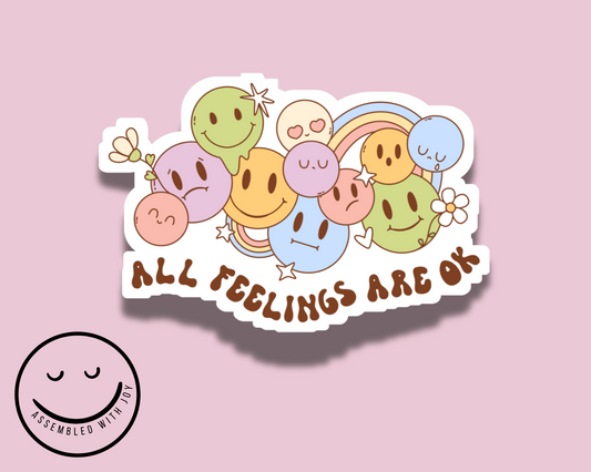 All Feelings Are Ok Vinyl Sticker