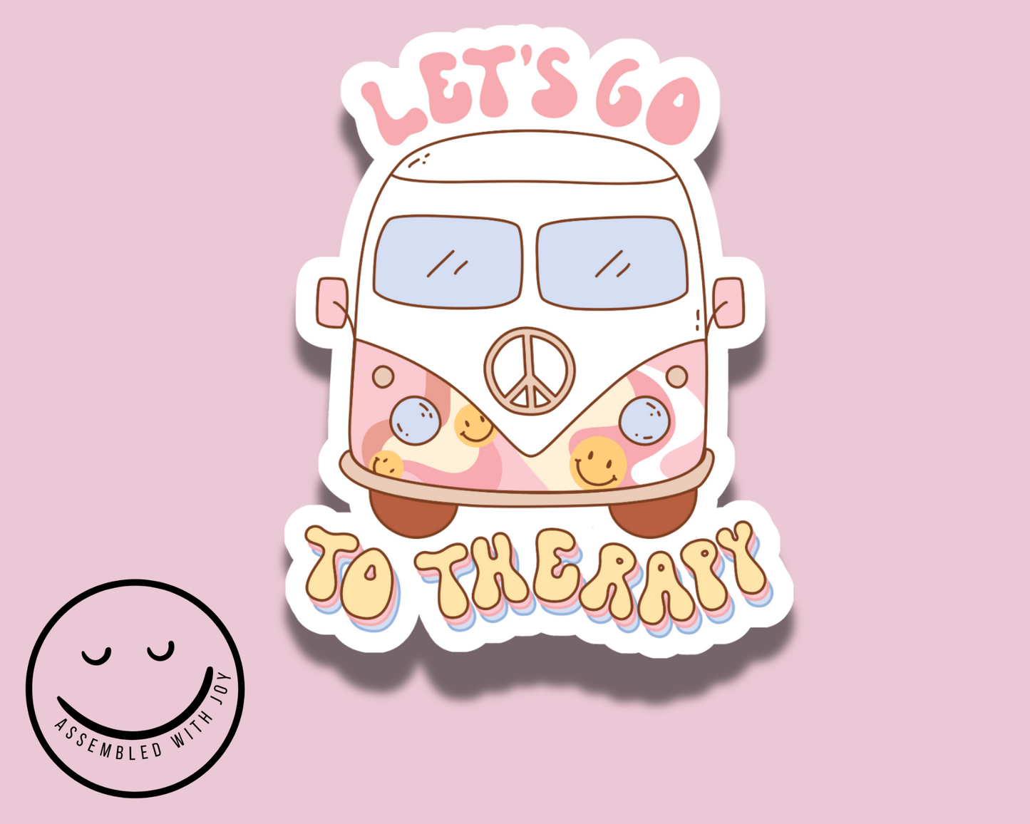 Lets Go To Therapy Vinyl Sticker