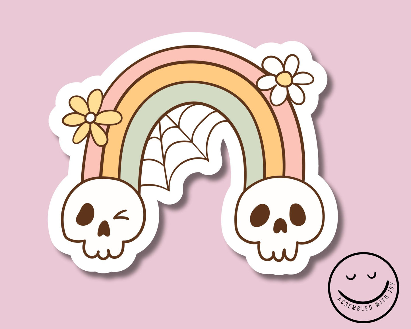 Rainbow Skulls Vinyl Sticker (Copy)