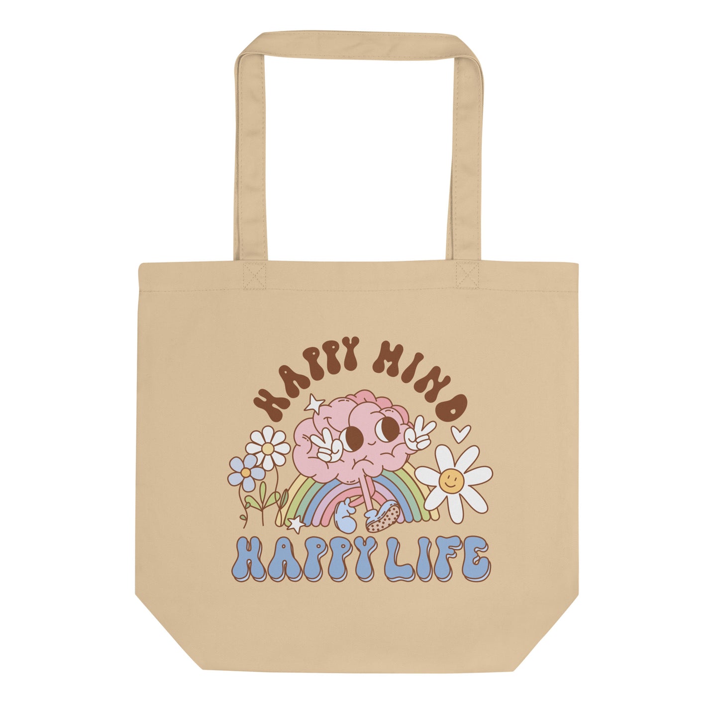 Eco-Friendly Tote Bag – Groovy Happy Mind Happy Life