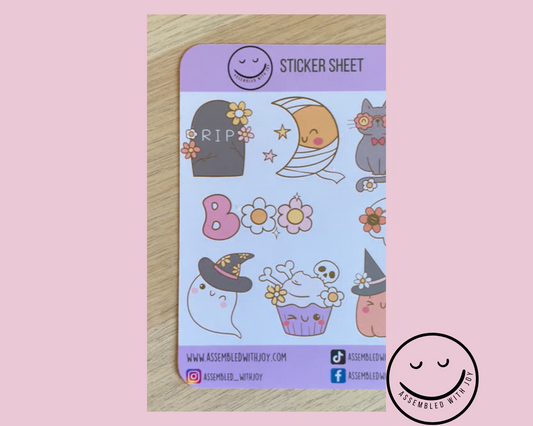 Spooky Halloween  Kityy'Ween Sticker Sheet