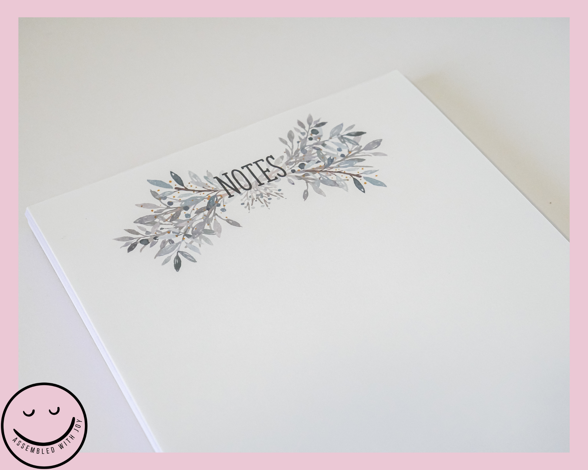 Winter Floral Notepad - Assembledwithjoyoy