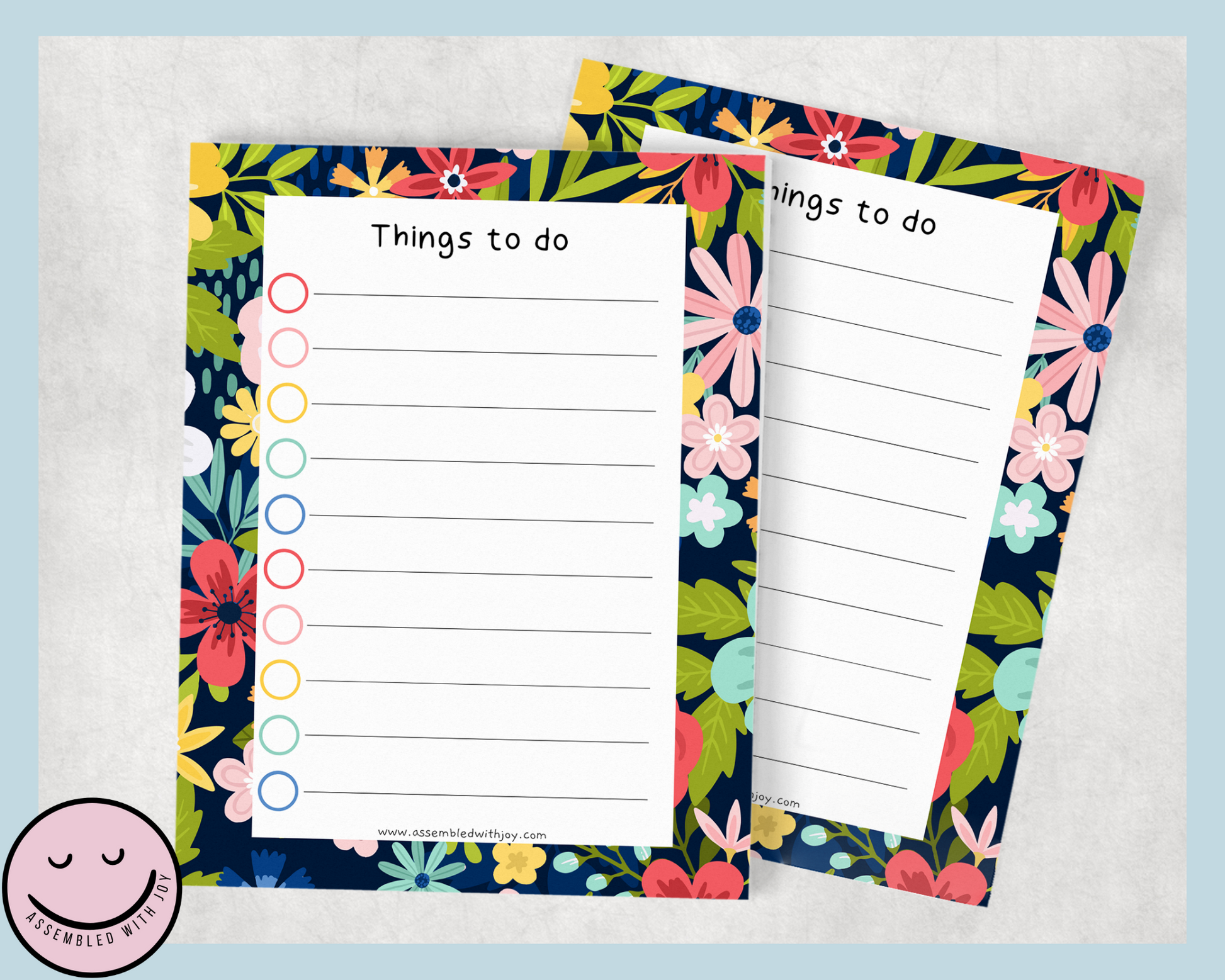 Audrey To Do List Notepad - Assembledwithjoyoy