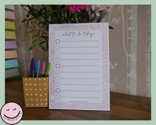 Serena To Do List Notepad - Assembledwithjoyoy