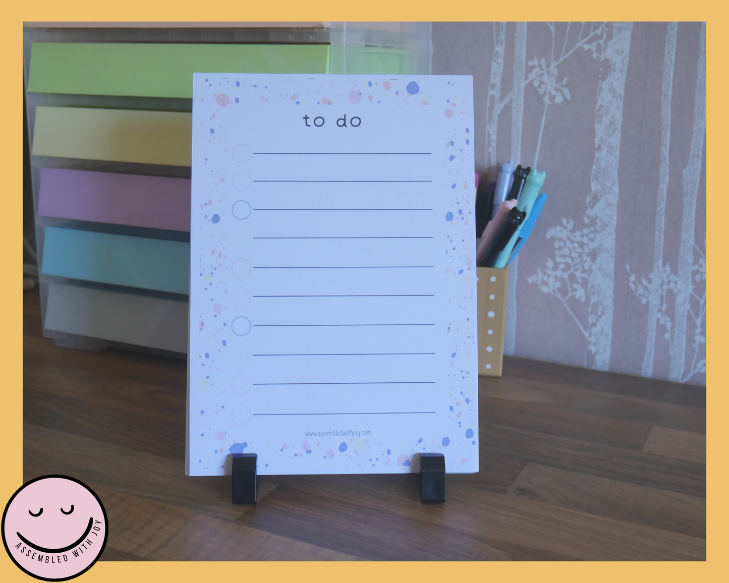 Terrazzo - To Do list Notepad - Assembledwithjoyoy