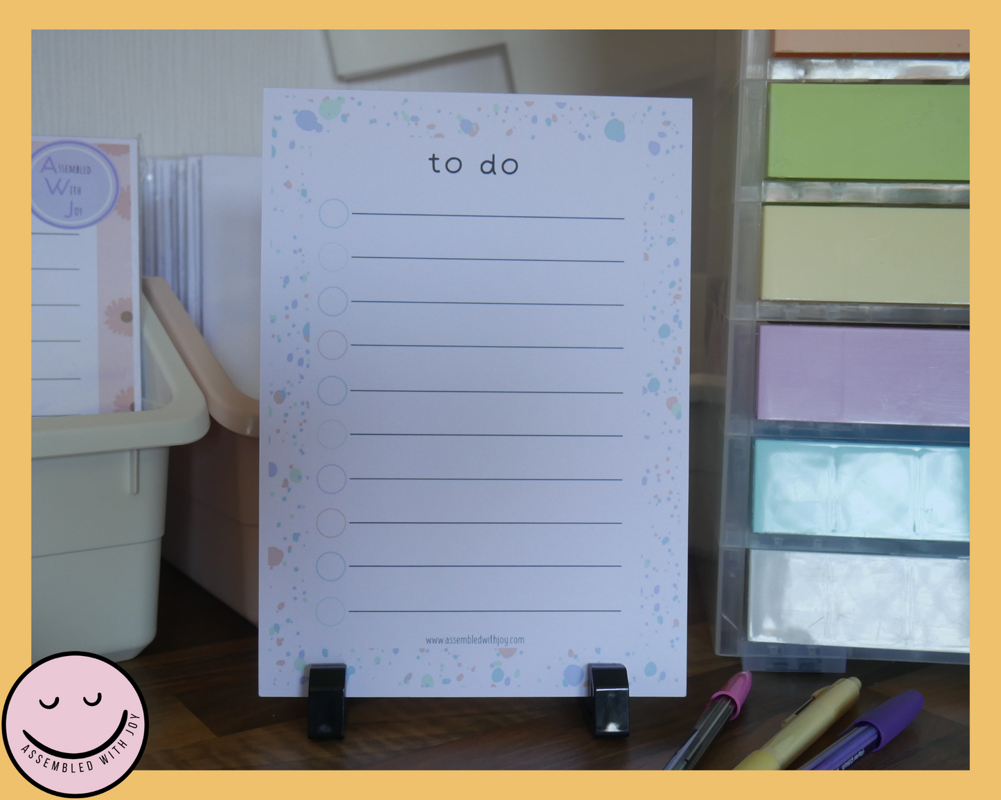 Terrazzo - To Do list Notepad - Assembledwithjoyoy