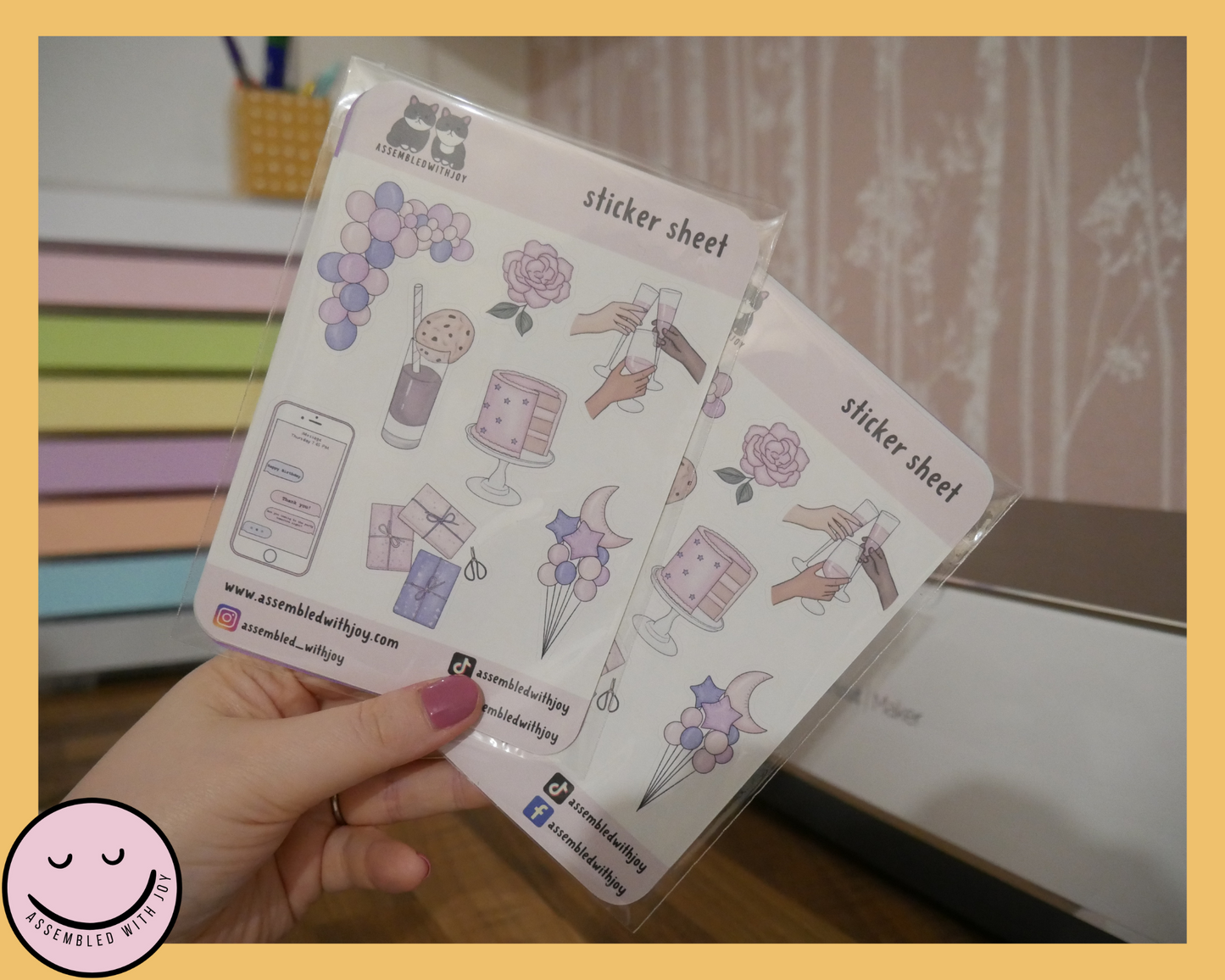 Birthday Planner Sticker Sheet - Assembledwithjoyoy