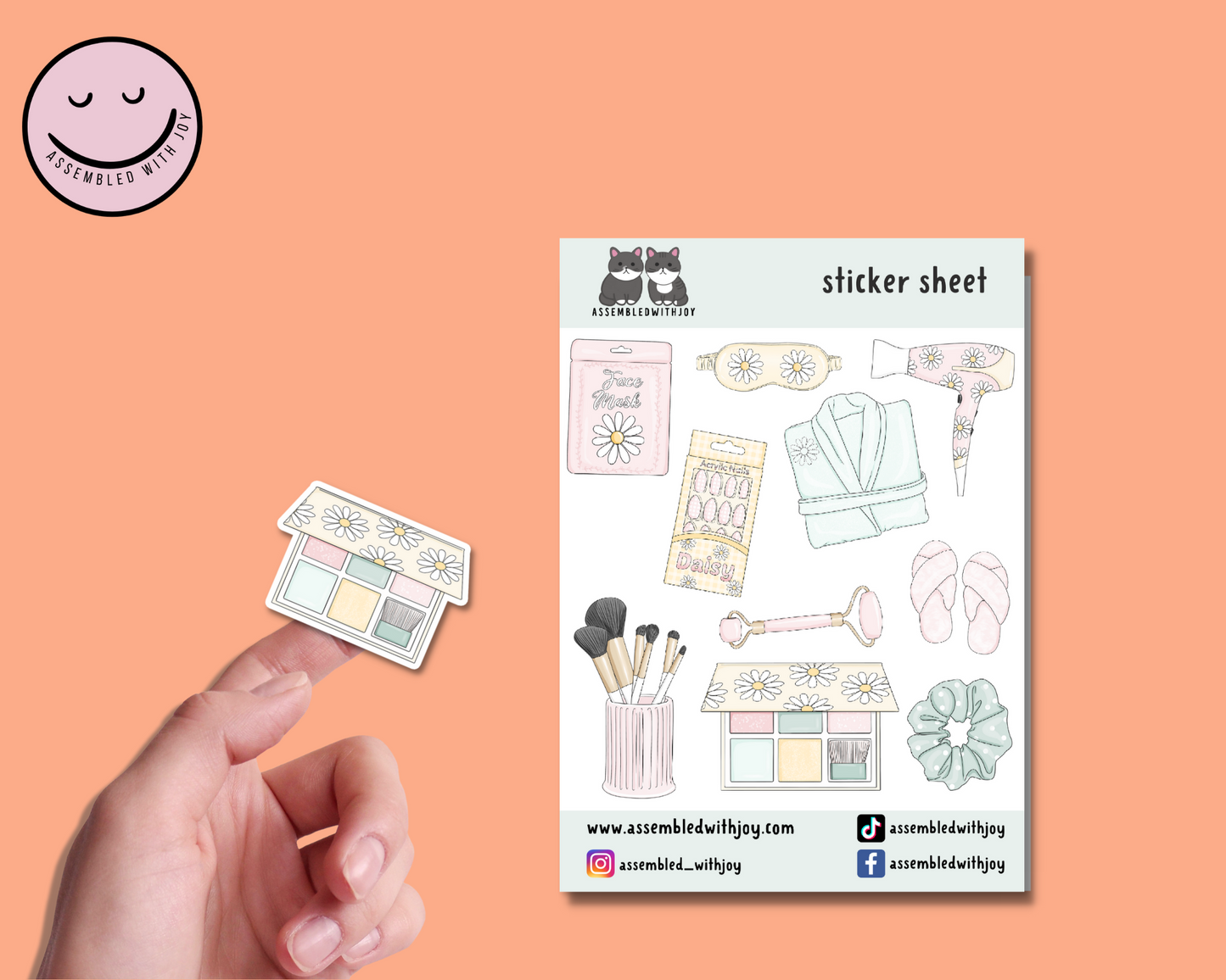 Self care Planner Sticker Sheet - Assembledwithjoyoy