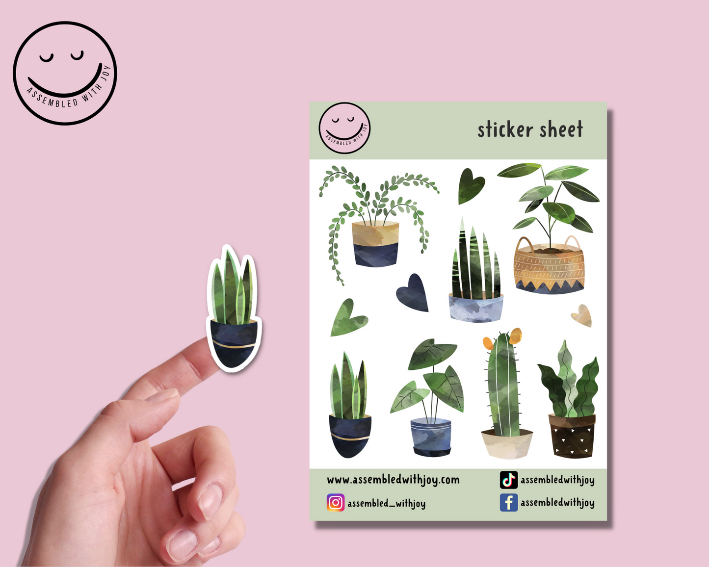 House plants Planner Sticker Sheet - Assembledwithjoyoy