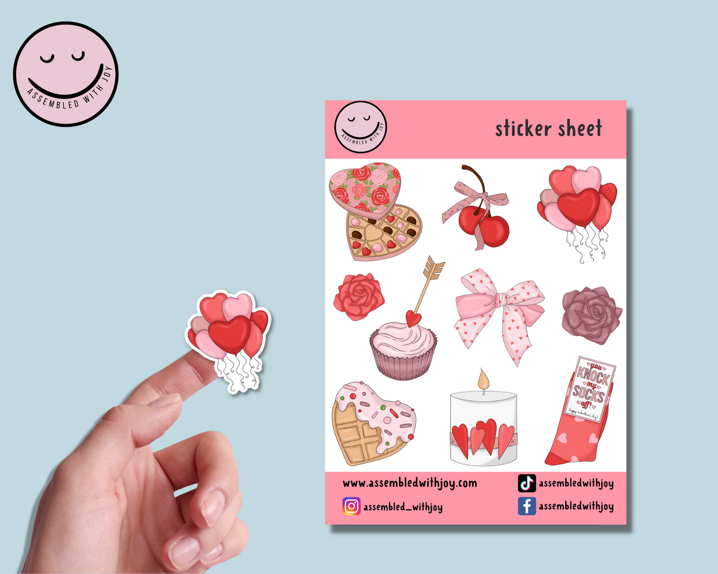 Love Sticker Sheet - Assembledwithjoyoy