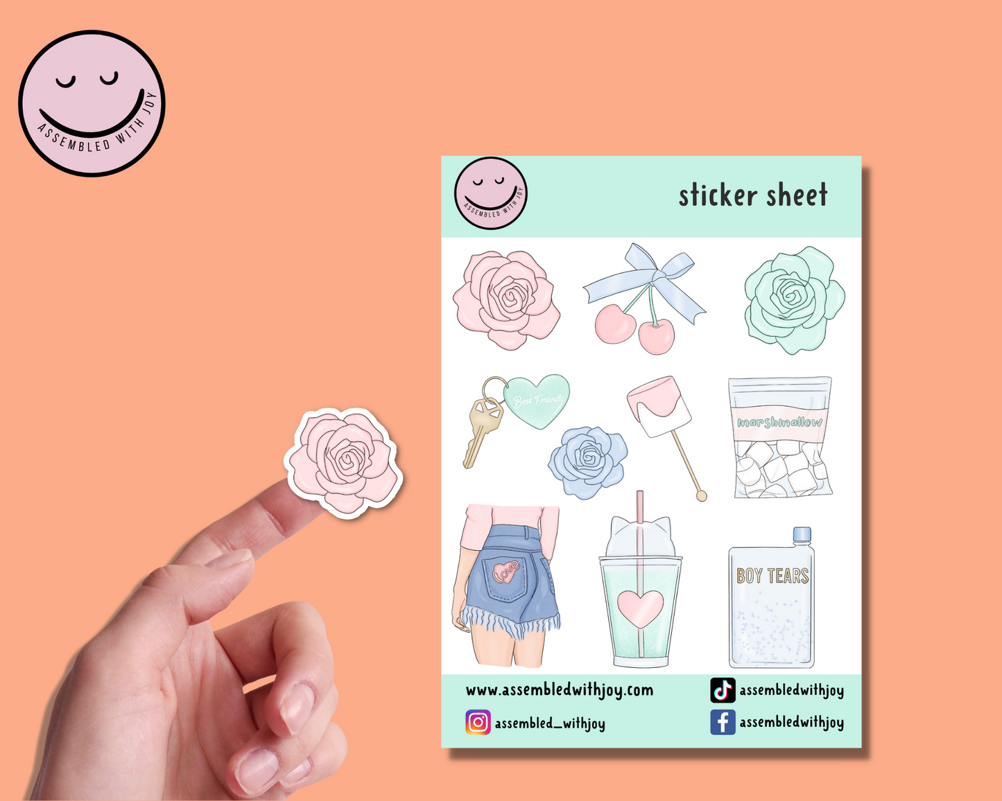 Sticker Sheet - Best friends - Assembledwithjoyoy