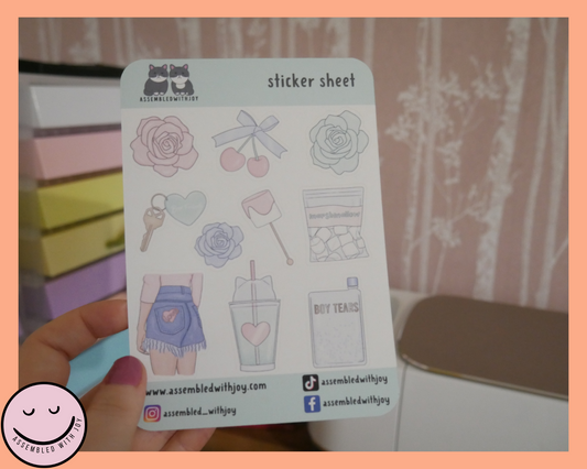 Sticker Sheet - Best friends - Assembledwithjoyoy