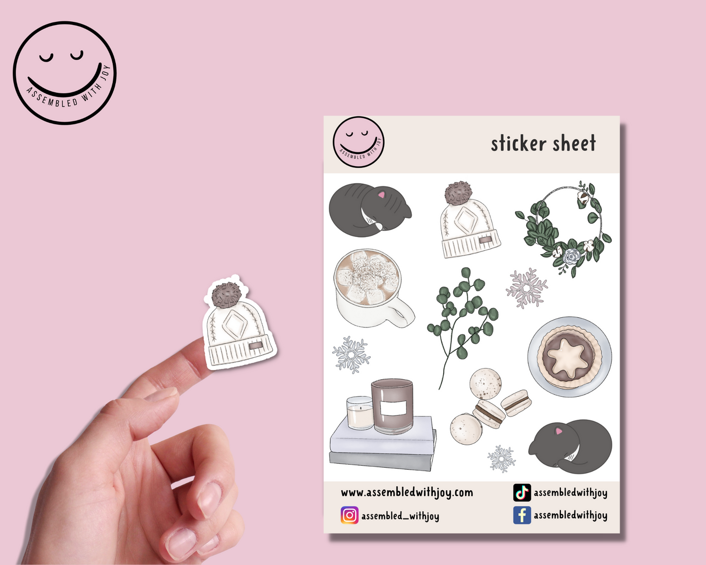 Winter Dreams - planner sticker sheet - Assembledwithjoyoy