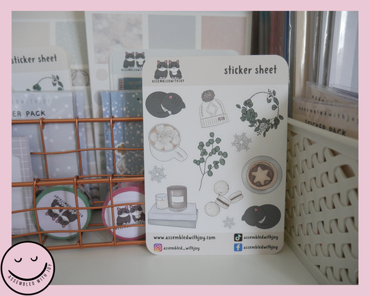 Winter Dreams - planner sticker sheet - Assembledwithjoyoy