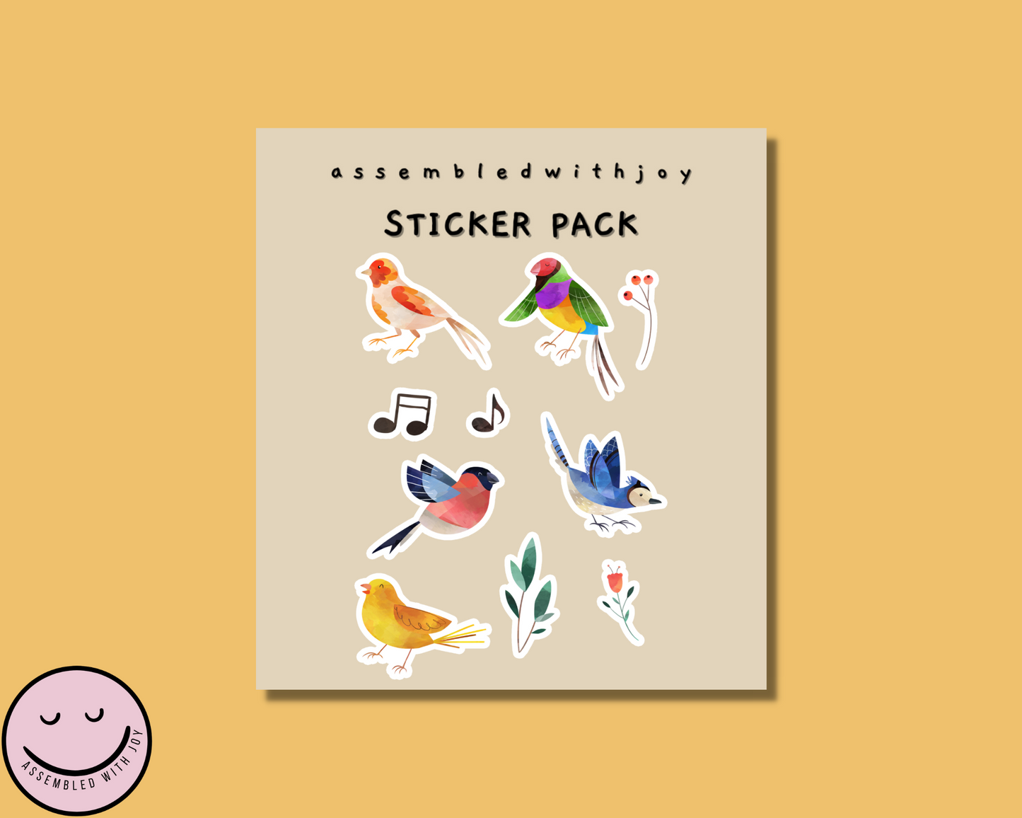 Bird Sticker Pack - Assembledwithjoyoy