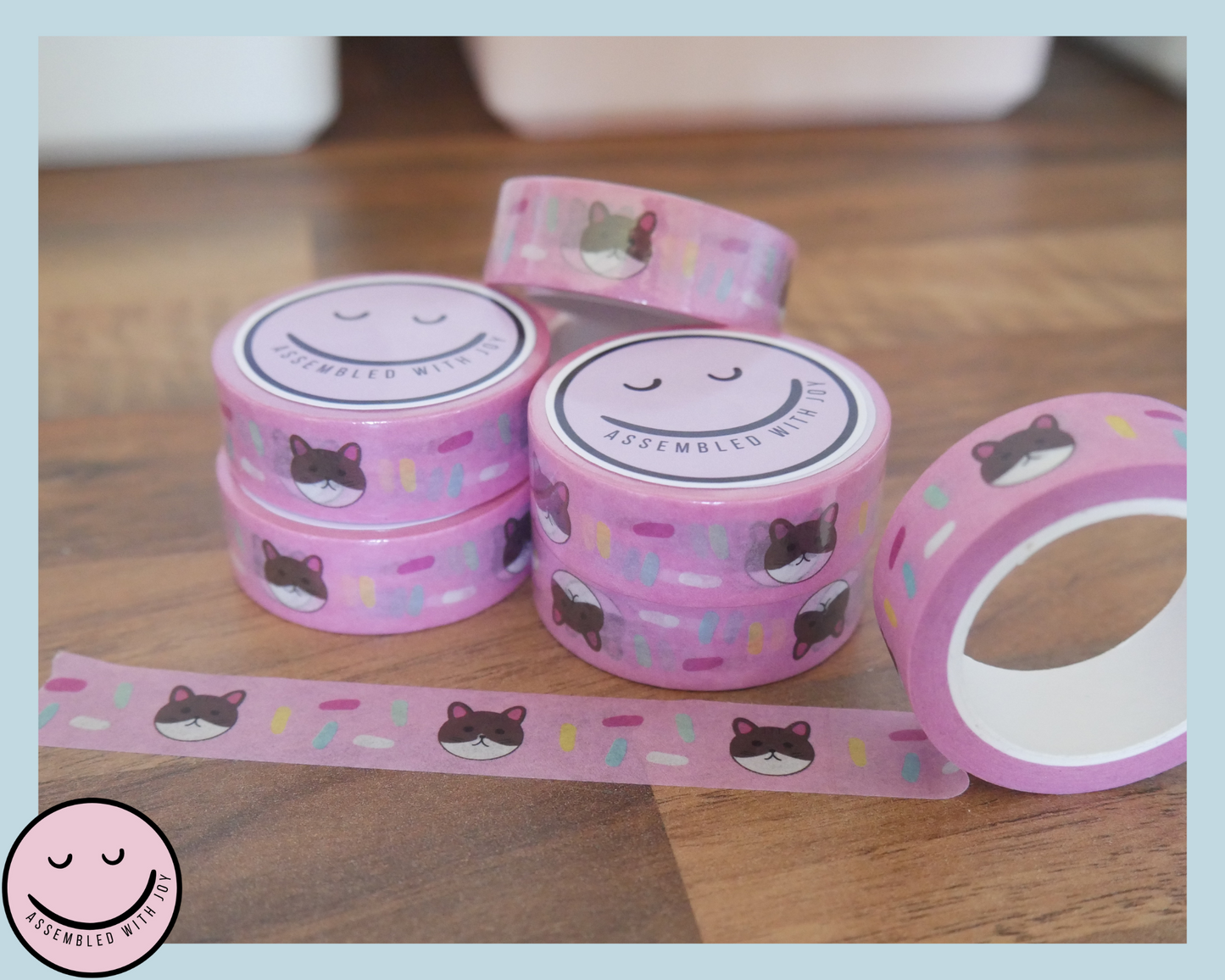 Cat confetti - washi tape - Assembledwithjoyoy