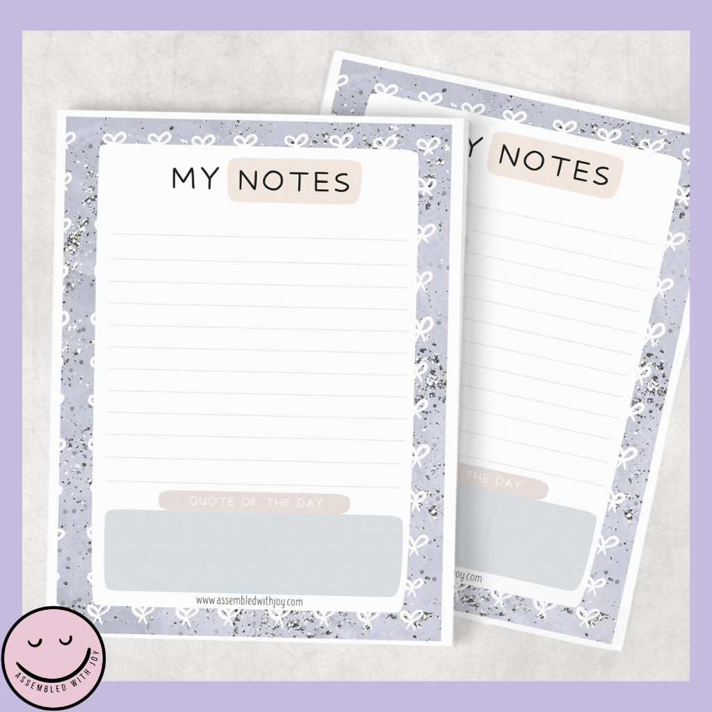 Beau Notepad - Assembledwithjoyoy