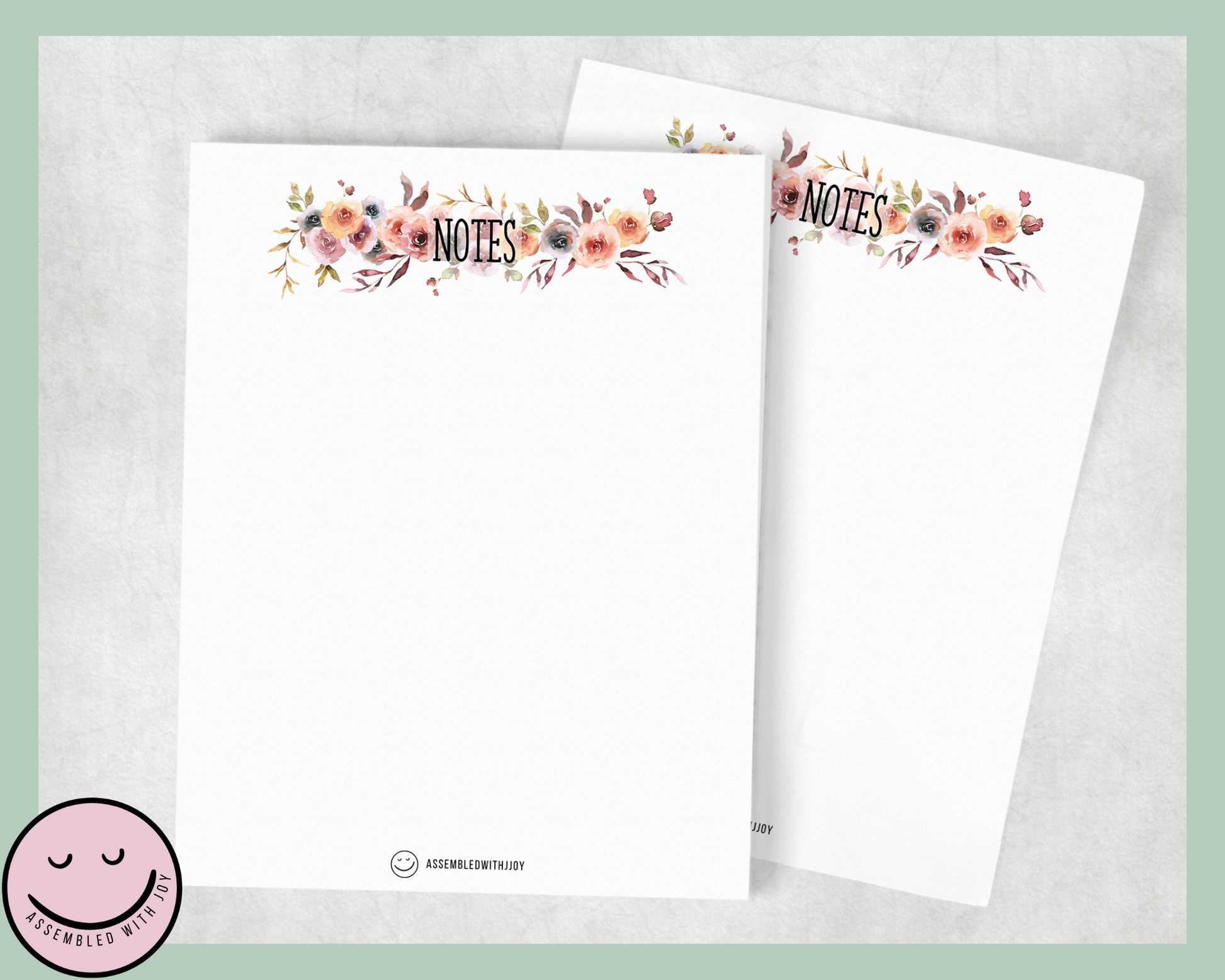 Autumn Floral Notepad - Assembledwithjoyoy