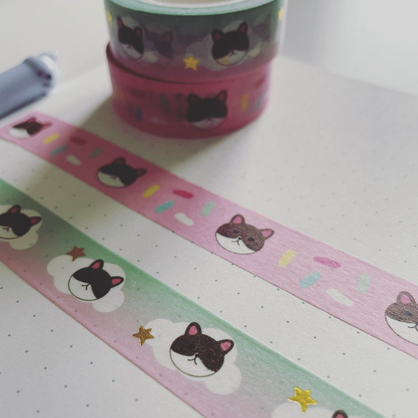 Cat confetti - washi tape - Assembledwithjoyoy