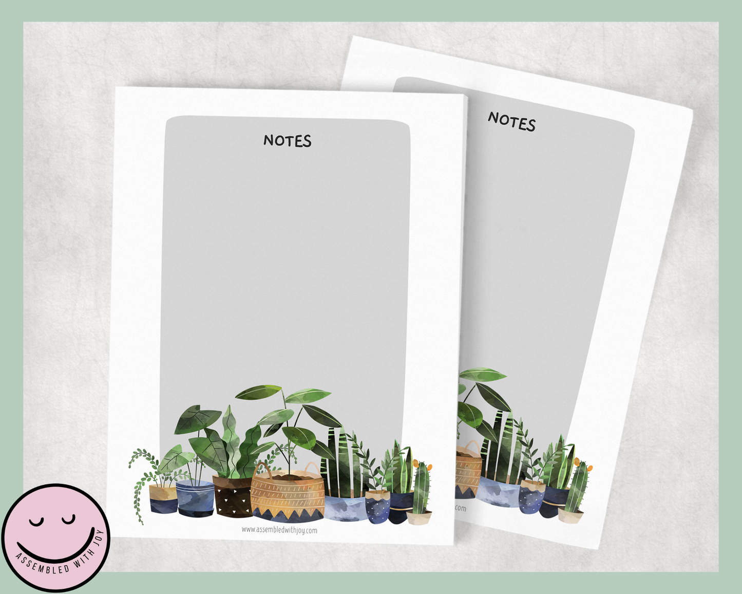 House Plants Notepad - Assembledwithjoyoy