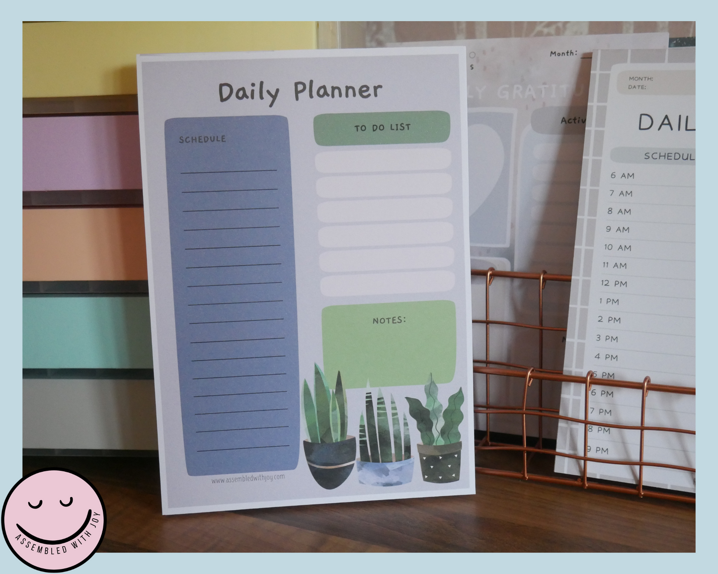 House plants - Daily Planner Notepad - Assembledwithjoyoy