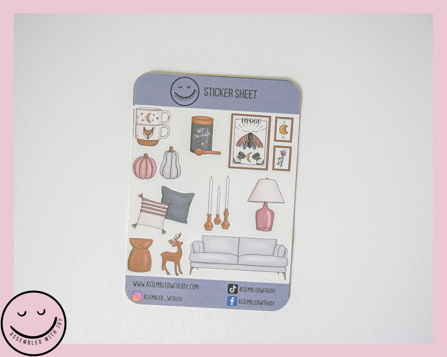 Hygge home Sticker Sheet - Assembledwithjoyoy