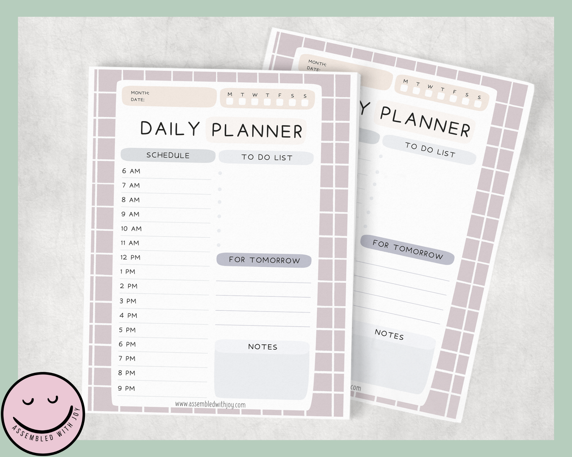 Chelle Daily Planner - Assembledwithjoyoy