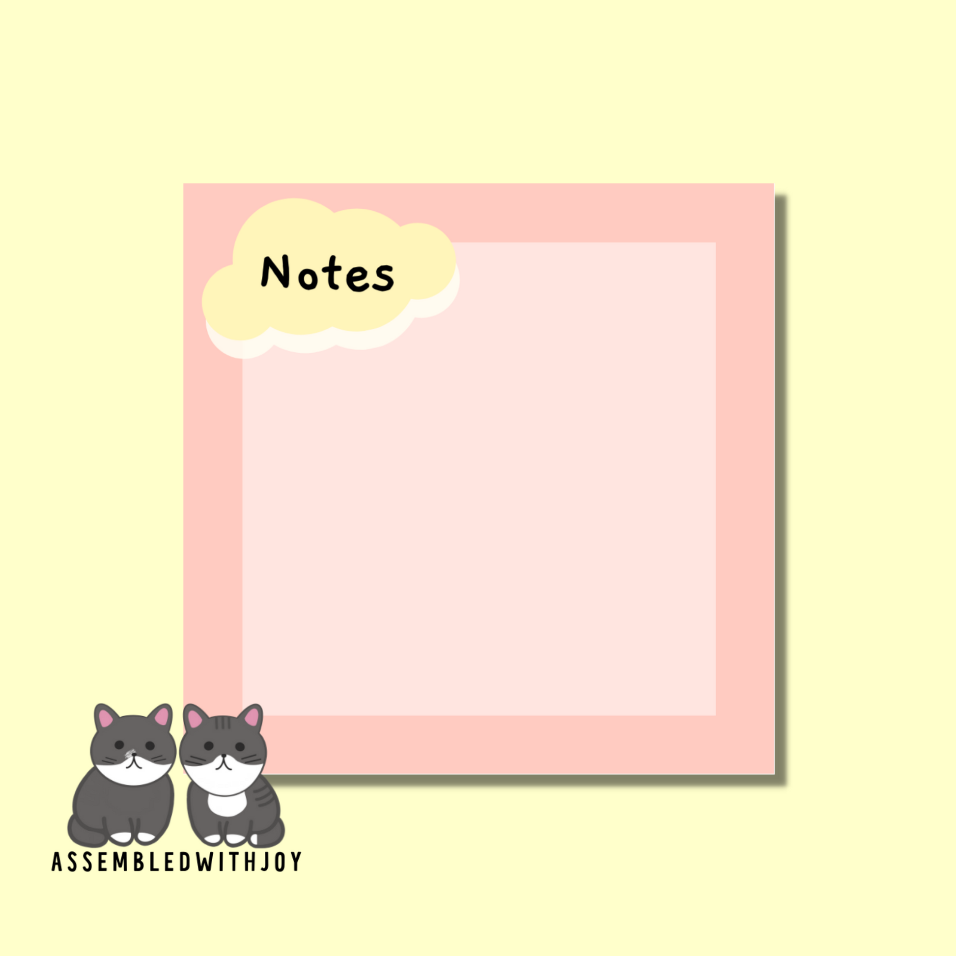 Cloud - Memo pad - Assembledwithjoyoy