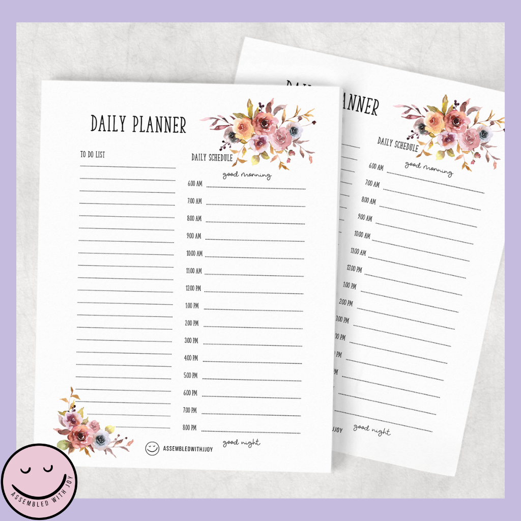 Autumn Floral Planner Notepad - Assembledwithjoyoy