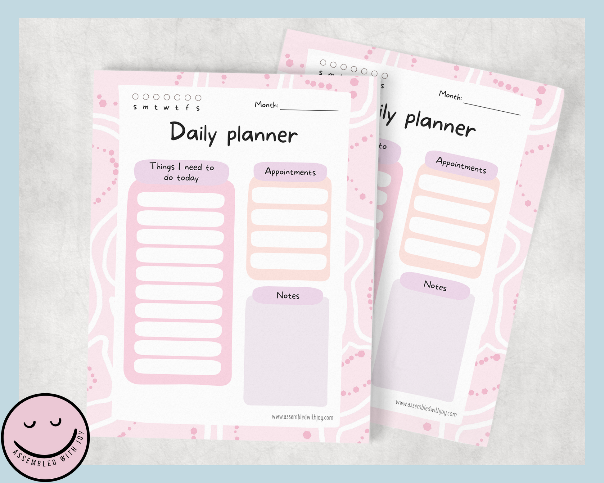 Charlee - Daily Planner - Assembledwithjoyoy