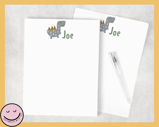 Personalised Dinosaur notepad - Assembledwithjoyoy