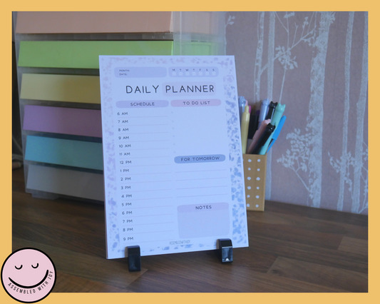 Fallon Daily Planner Tear off Notepad - Assembledwithjoyoy