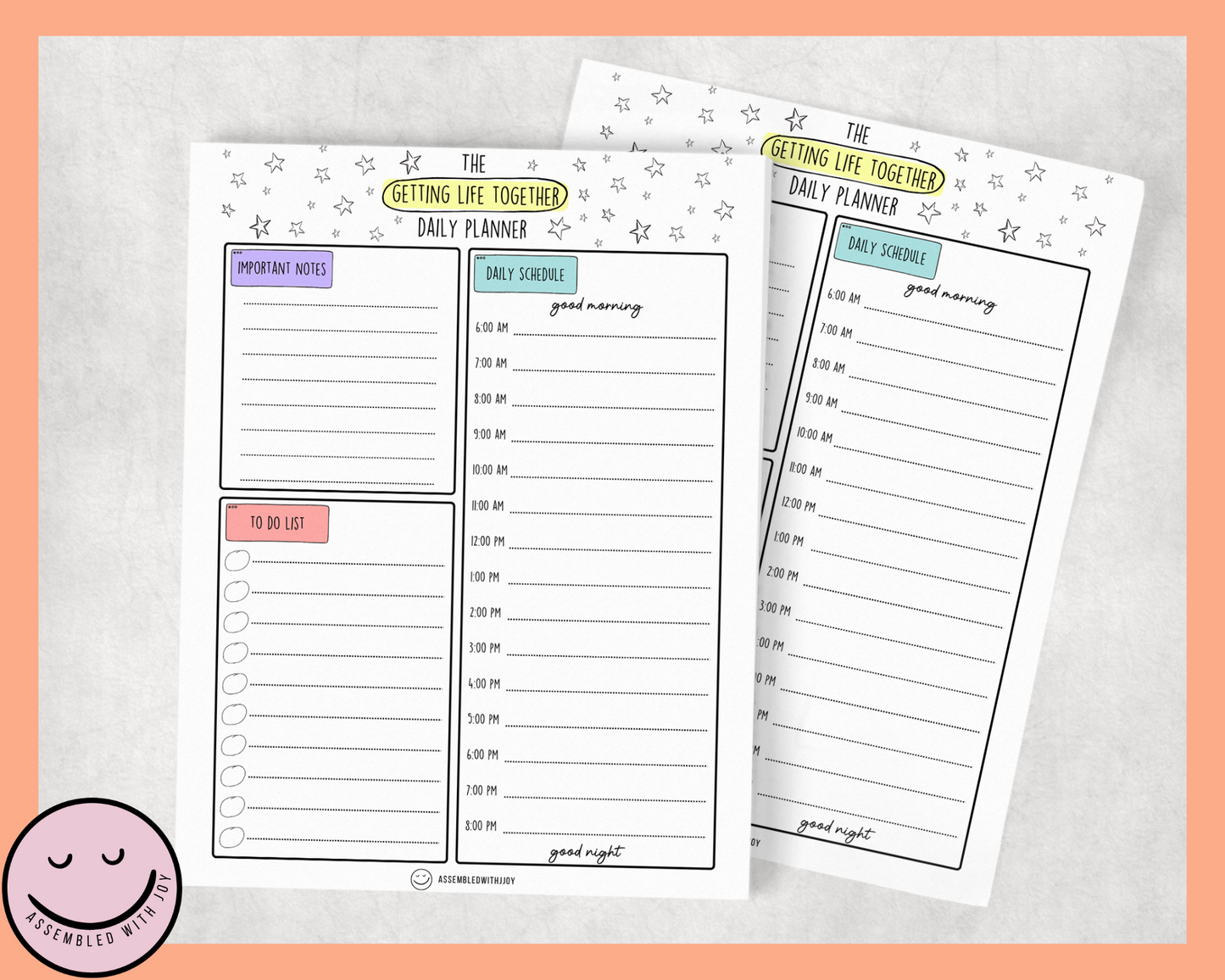 Getting life together daily planner - Assembledwithjoyoy