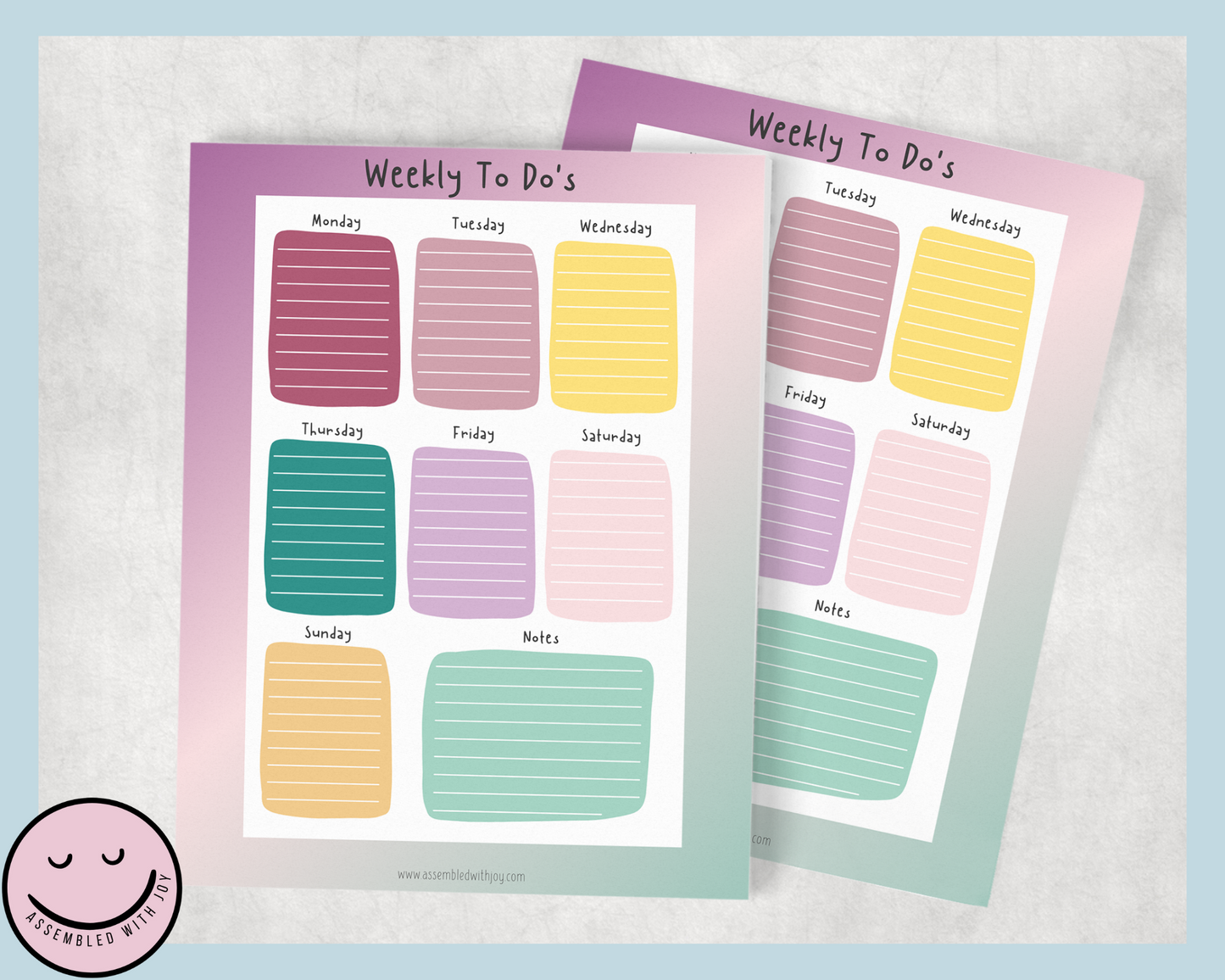 Emilia Weekly planner - Assembledwithjoyoy