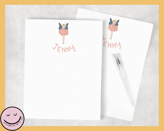 Personalised Ballerina notepad - Assembledwithjoyoy