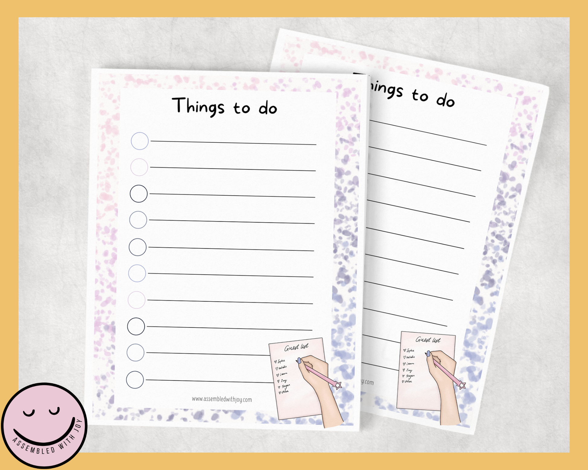 Seraphina To Do List Notepad - Assembledwithjoyoy