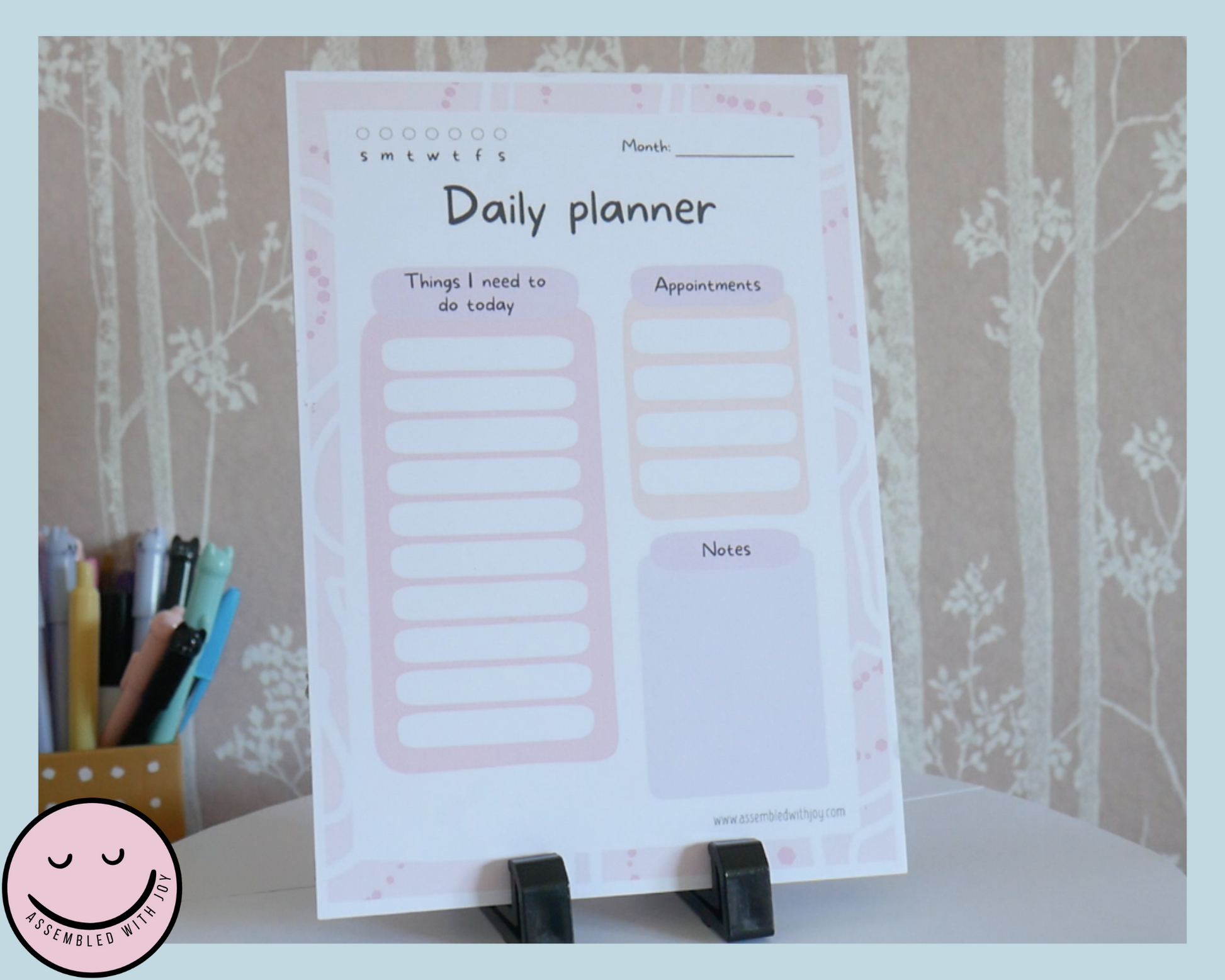 Charlee - Daily Planner - Assembledwithjoyoy